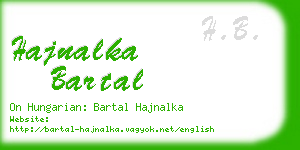 hajnalka bartal business card